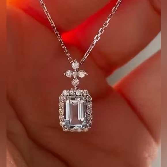 Beautiful Ocean Blue Pendant Necklace - Picture 5 of 6